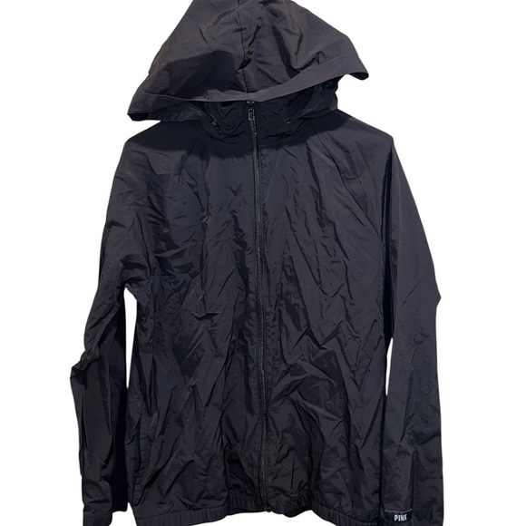 PINK Victoria's Secret Black Windbreaker Jacket - Picture 2 of 5